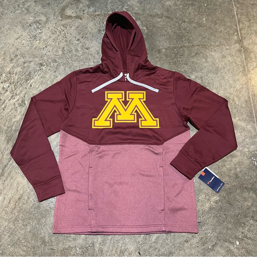 University Minnesota Mens Hoodie Sweatshirt Pullover Fanatics Golden Gohpers L